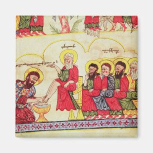 Aimant Le Christ lavant les pieds de disciples