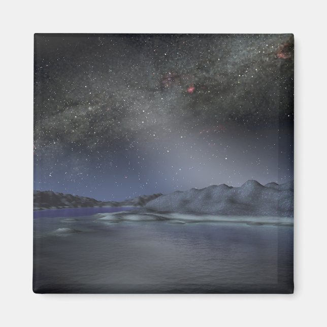 Aimant Le ciel nocturne d'une hypothétique planète alien  (Devant)