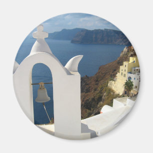 Aimant Le clocher de Santorin sous le soleil de l'après-