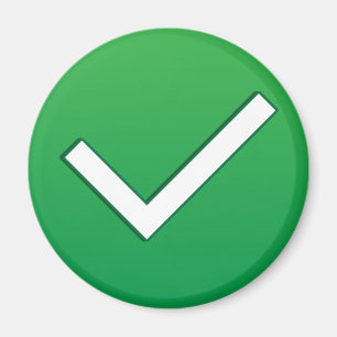 Aimant Le coche vert écrivent le symbole