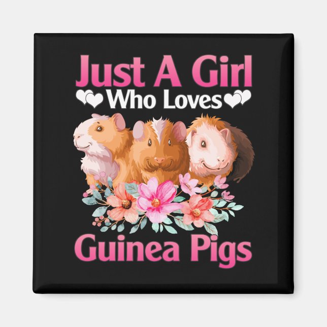 Aimant Le Cochon de Guinée, juste une fille qui aime les  (Devant)