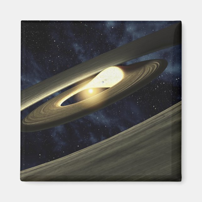 Aimant Le concept de l'artiste montrant un morceau de mat (Devant)