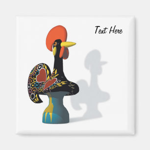 Aimant Le coq de l'aimant de Barcelos personnalisable
