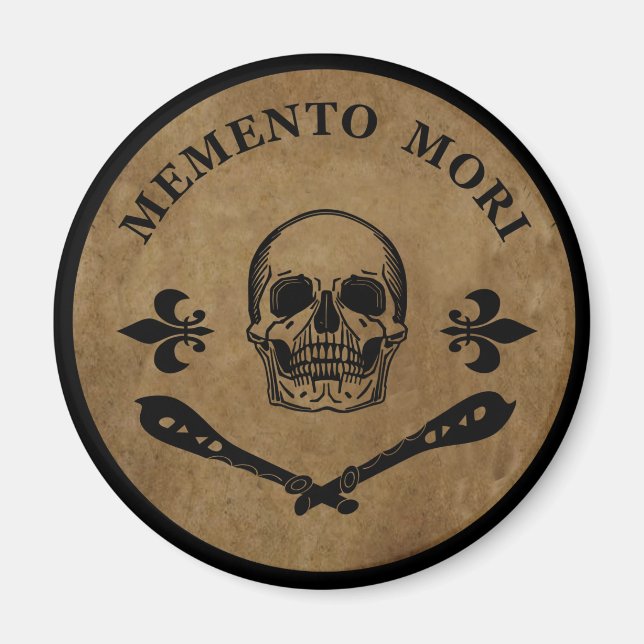 Aimant Le crâne Memento mori (Devant)