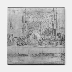 Aimant Le dernier dîner, après fresque par Leonardo DA