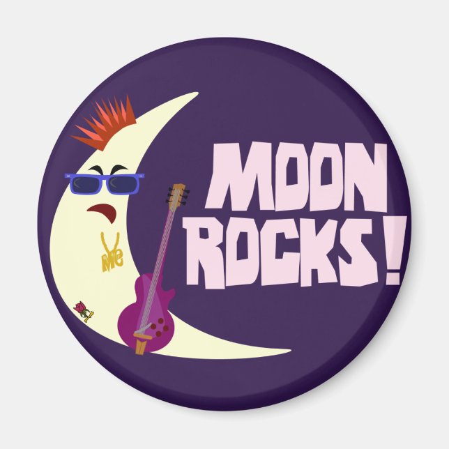 Aimant Le dessin animé Moon Rocks (Devant)