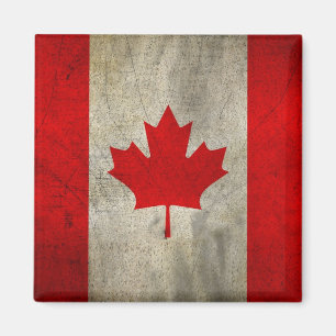 Aimant Le drapeau du Canada à Grunge