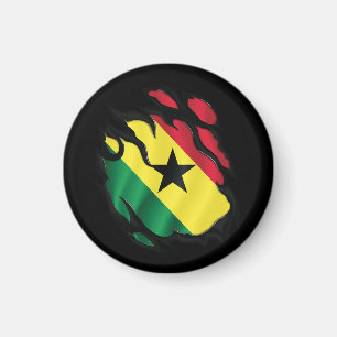 Aimant Le drapeau du Ghana arraché
