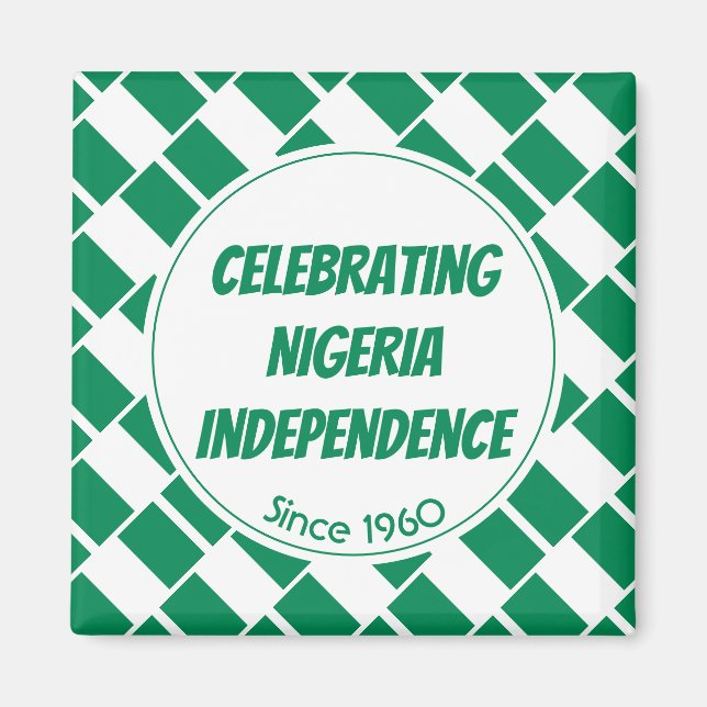 Aimant LE DRAPEAU DU NIGERIA Célébrant l'indépendance Cus (Devant)