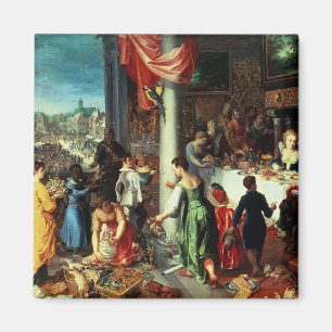 Aimant Le festin d'hiver, recueillant à l'état bavarois