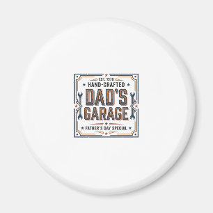 Aimant Le garage de papa fête des pères vintage
