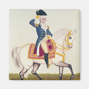 Aimant Le Général Washington sur un chargeur blanc,