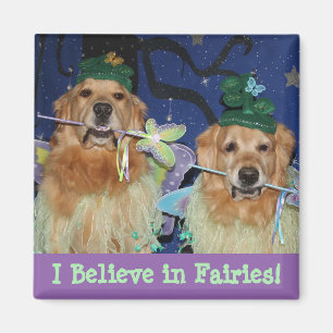 Aimant Le golden retriever I croient en fées