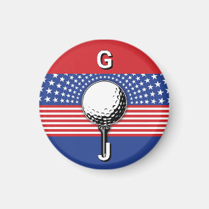 Aimant Le golf patriotique américain