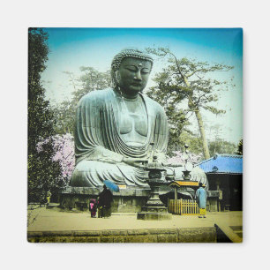Aimant Le Grand Daibutsu à Kamakura Vintage Vieux Japon