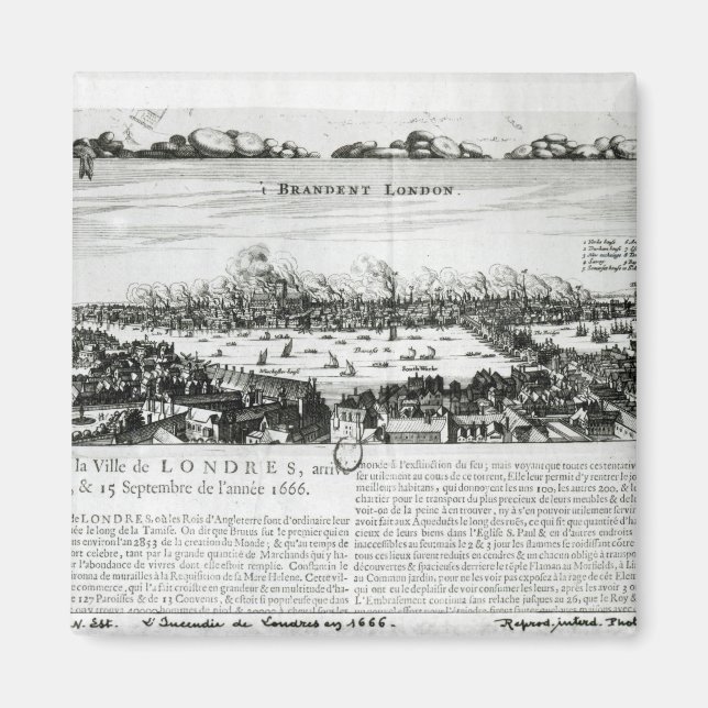 Aimant Le grand incendie de Londres en 1666 (Devant)