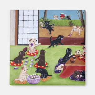 Aimant Le jour de nouvelle année japonais Labradors