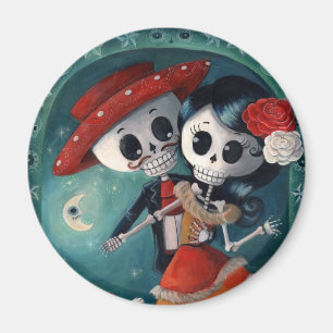 Aimant Le jour des amants squelettiques morts