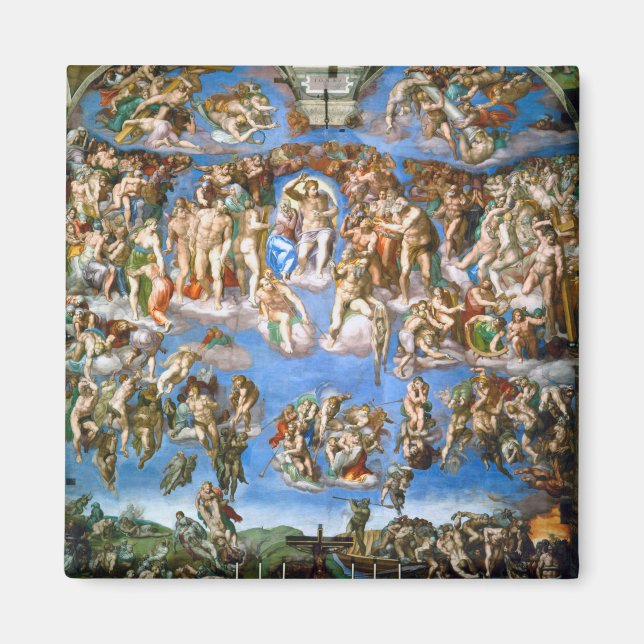 Aimant Le jugement Dernier, Michel-Ange, 1536-1541 (Devant)