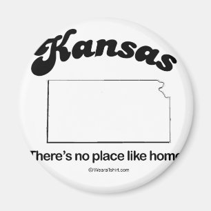 Aimant Le KANSAS - T-shirts et vitesse "de DEVISE d'ÉTAT
