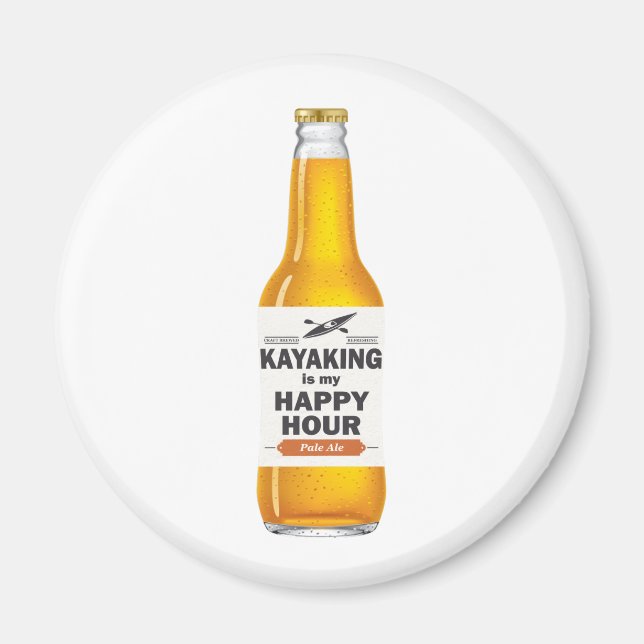 Aimant Le Kayak Est Mon Heureuse Heure (Devant)