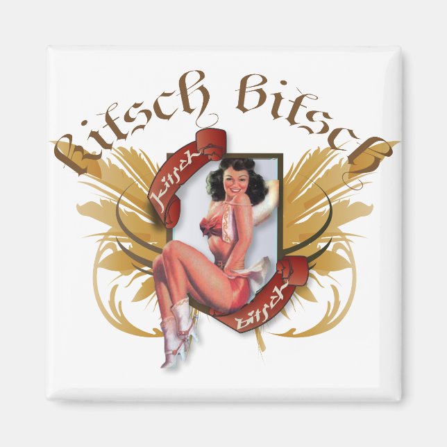Aimant Le Kitsch Bitsch : Kowgirl Kitsch Tattoo Pin-Up (Devant)
