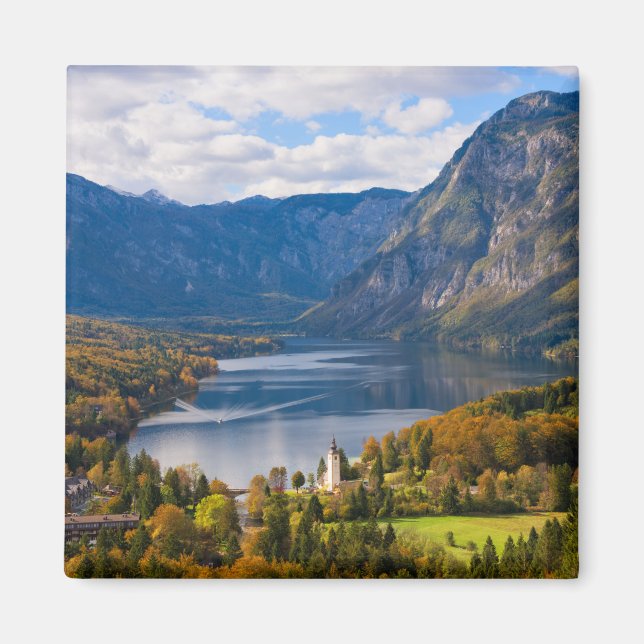 Aimant Le lac Bohinj en Slovénie en automne (Devant)