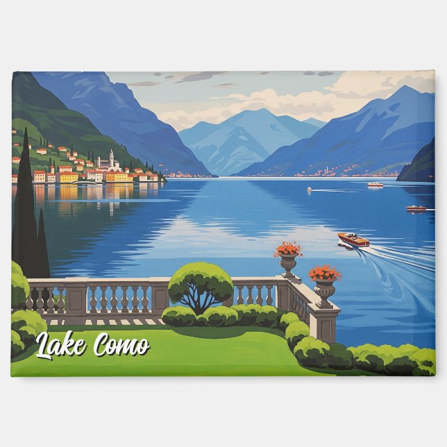 Aimant Le Lac de Côme Italie Voyage (Recto)