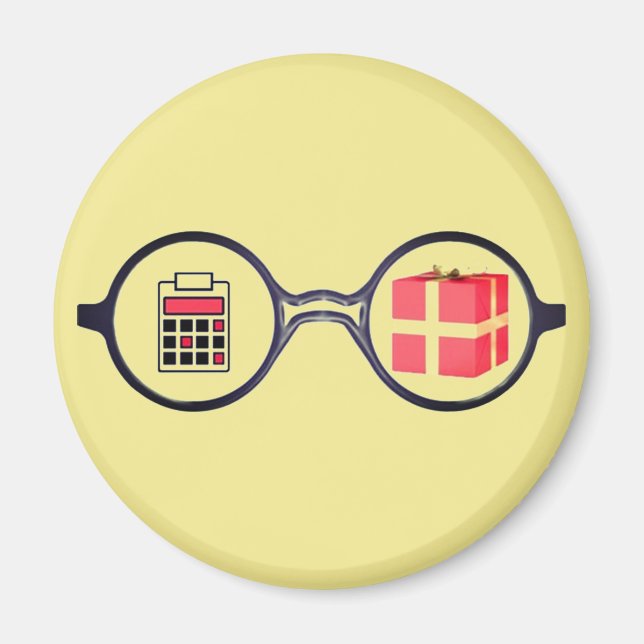 Aimant "Le logo du comptable doué" (Devant)