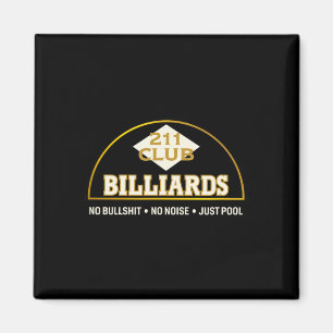 Aimant Le Logo Et La Devise Du Club Du Pool Hall Vintage