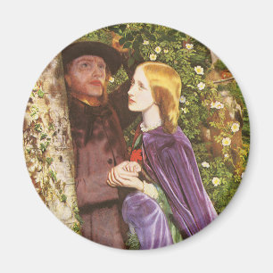 Aimant Le Long Fiançailles d'Arthur Hughes, l'art Vintage