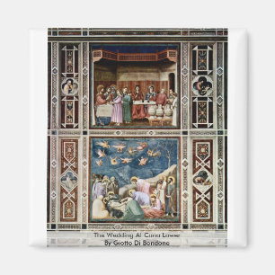 Aimant Le mariage chez Cana s'abaissent par Giotto Di