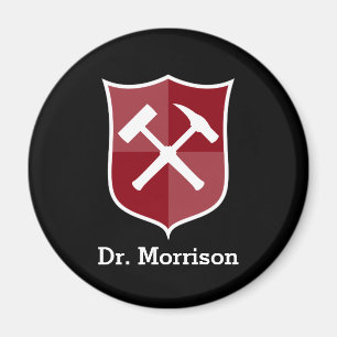 Aimant Le marteau de roche personnalisé du géologue et la