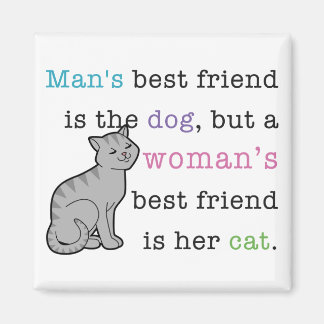 Aimant Le meilleur ami de la femme - Son chat