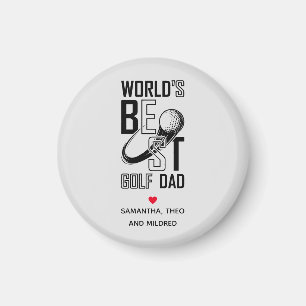 Aimant Le meilleur papa de golf du monde   Cadeaux Papa B