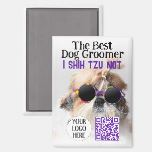 Aimant Le meilleur toiletteur Chih Tzu Pas Logo Code QR