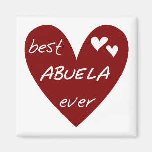 Aimant Le meilleurs T-shirts et cadeaux d'Abuela de coeur