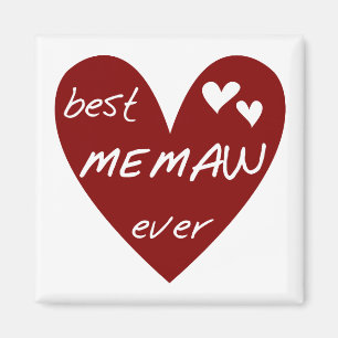 Aimant Le meilleurs T-shirts et cadeaux de Memaw de coeur