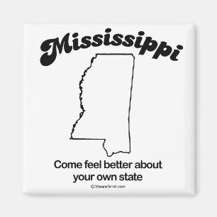 Aimant Le MISSISSIPPI - T-shirts a "de DEVISE d'ÉTAT du