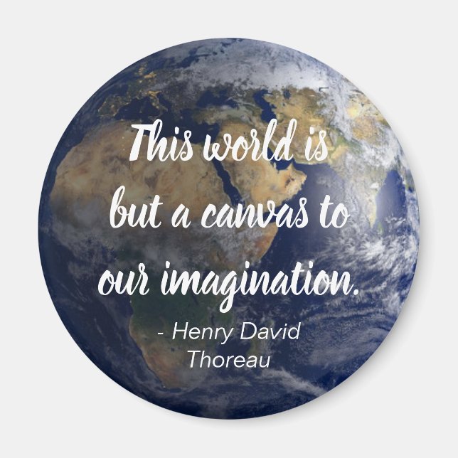 Aimant Le monde est une citation inspirante en toile (Devant)