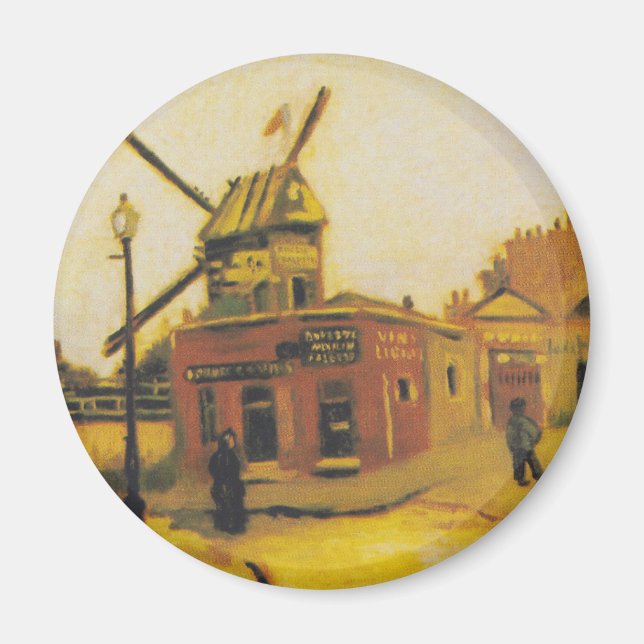 Aimant Le moulin à vent de Galette par Vincent van Gogh (Devant)