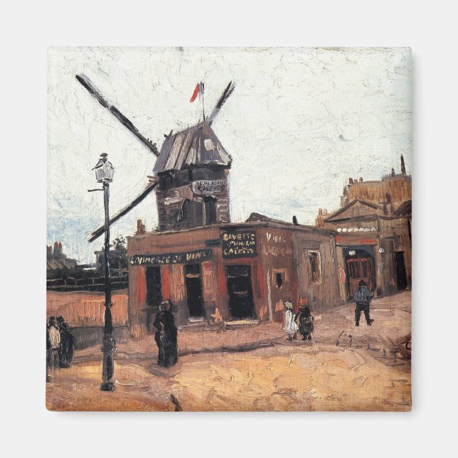 Aimant Le Moulin de la Galette par Vincent van Gogh (Devant)