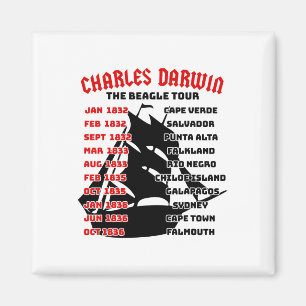 Aimant Le naturaliste Charles Darwin Beagle mème Tour Ter