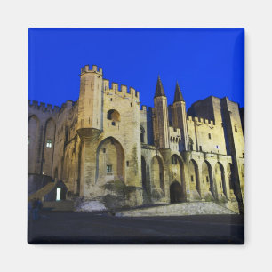 Aimant Le Palais des Papes à Avignon au coucher du soleil