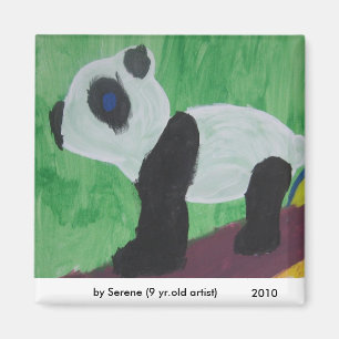 Aimant Le panda badine l'aimant d'art