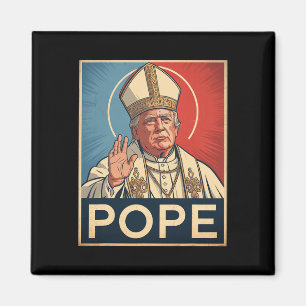Aimant Le pape Trump drôle Trump Vatican Christian Retro