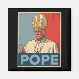 Aimant Le pape Trump drôle Trump Vatican Christian Retro