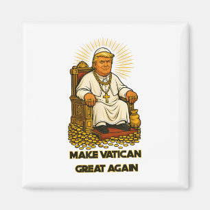 Aimant Le pape Trump drôle Trump Vatican Christian Retro 