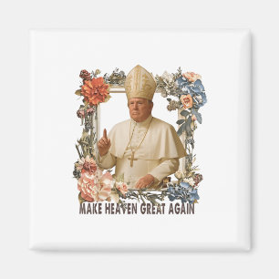 Aimant Le pape Trump drôle Trump Vatican Christian Retro
