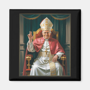 Aimant Le pape Trump drôle Trump Vatican Christian Retro